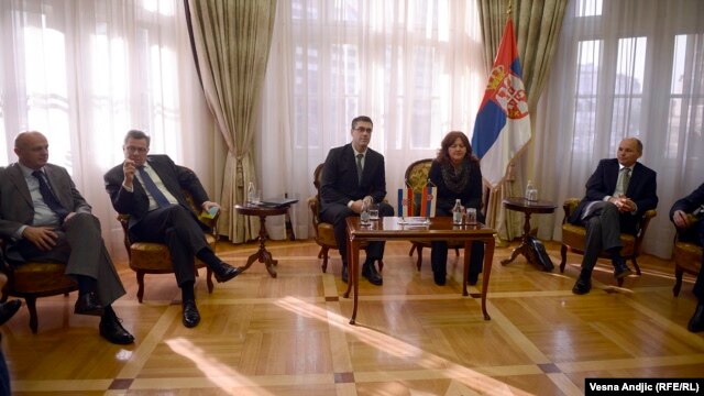 Vladimir Drobnjak i Suzana Grubješić tokom susreta u Beogradu