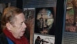 The former Czechoslovak and Czech president in an undated photo at a "Chechnya: The Final Solution" photo exhibition at the library in Prague devoted to Havel, a staunch champion of human rights throughout his lifetime.