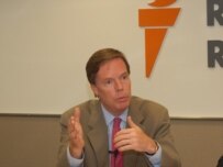 Burns at a briefing with RFE/RL in Washington (RFE/RL)