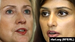 U.S. Secretary of State Hillary Clinton and Pakistani Foreign Minister Hina Rabbani Khar