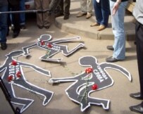 A demonstration for press freedom on Turkmenistan that was held in Moscow in August 2005 (courtesy photo)