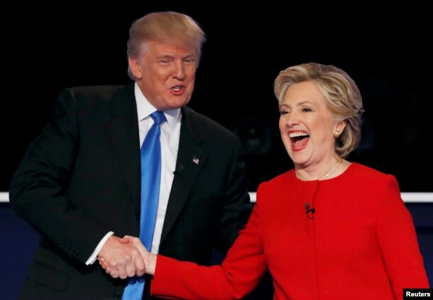 Дональд Трамп и Хиллари Клинтон после дебатов