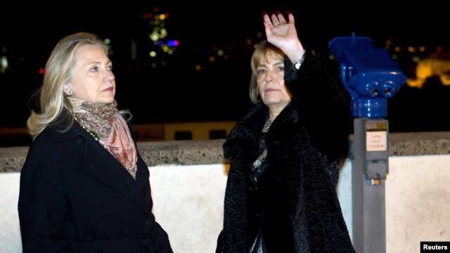 Hillary Clinton i Vesna Pusić u Zagrebu, 31. listopada 2012.
