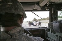 U.S. soldier approaches a Baghdad checkpoint (file photo) (epa)