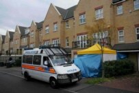 Radiation experts outside Litvinenko's home in London (epa)