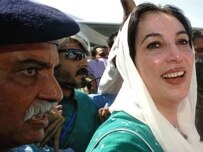 Benazir Bhutto In Karachi today (AFP)