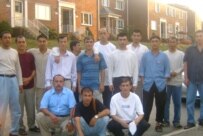 A group of Uzbek refugees preparing to leave the United States on August 23 (RFE/RL)
