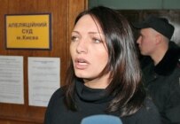 Heorhiy Gongadze's widow, Myroslava, at the 9 January launch of the trial (ITAR-TASS)