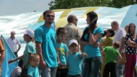 Қырым татарлары туы күні. Симферополь, 26 маусым 2014 жыл.