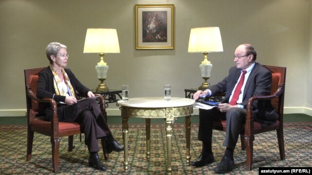 Armenia -- RFE/RL interviews Ambassador Heidi Tagliavini, the Head of OSCE/ODIHR Election Observation Mission, Yerevan, 09Feb2013