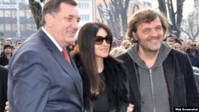 Milorad Dodik, Monika Beluči i Emir Kusturica u Banjaluci