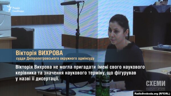 Вікторія Вихрова, суддя Дніпропетровського окружного адміністративного суду