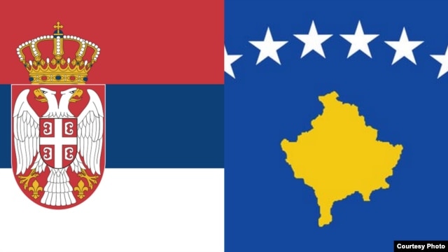 Zastave Srbije i Kosova