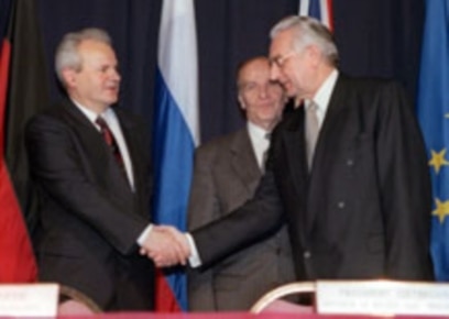 Image of YUGOSLAV PRESIDENT MILOSEVIC MEETS YUGOSLAV LEADERSHIP IN