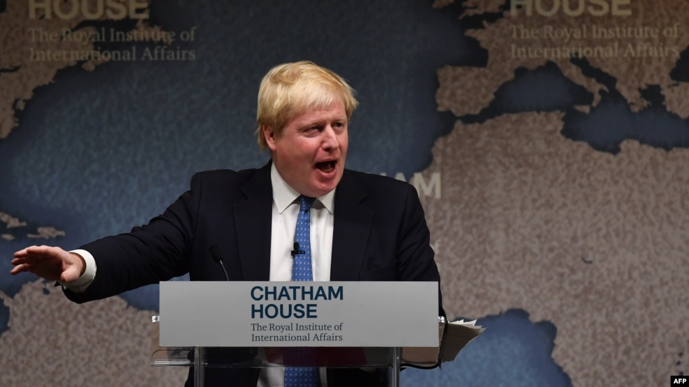 British Foreign Secretary Boris Johnson