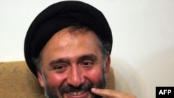 Former Vice President Mohammad Ali Abtahi at his home after his release from prison