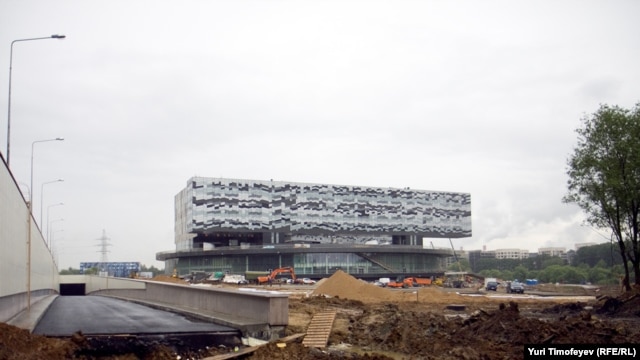 Part of a lavish business school campus under construction at Skolkovo