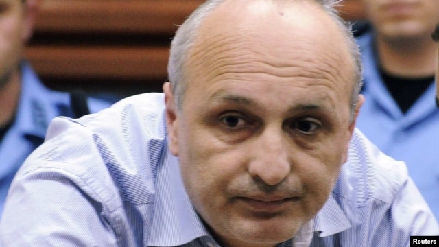 Ivane Merabishvili appears during a preliminary hearing of his case in court in Kutaisi in May.