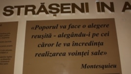 Moldova, Straseni, a quote from Montesquieu in an official building