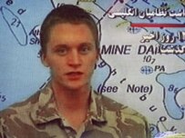A British sailor being shown on Iranian television on April 3 (epa)