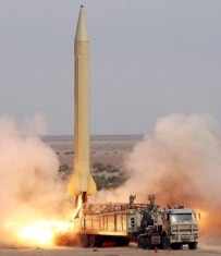 A Shahab-3 missile being test-fired in 2006 (epa)
