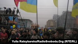 The March 28 rally was also aimed at easing concerns that Ukraine is at risk of unraveling into privately ruled fiefdoms.