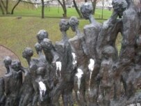 This Holocaust memorial in Minsk was desecrated in November 2006 (RFE/RL)