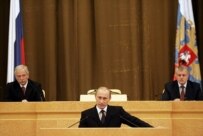 Vladimir Putin delivering his state-of-the-nation address to the Russian Federal Assembly on May 10 (official site)