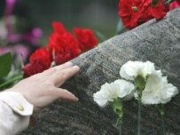 The Solovetsky Stone on Moscow's Lubyanskaya Square honors Stalin's victims (AFP)