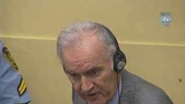 Ratko Mladic in an early October appearance before the International Criminal Tribunal for the former Yugoslavia