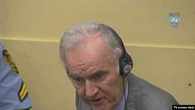 Ratko Mladic in an early October appearance before the International Criminal Tribunal for the former Yugoslavia