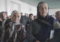 Women attend a recent election rally for Abbasov (RFE/RL)