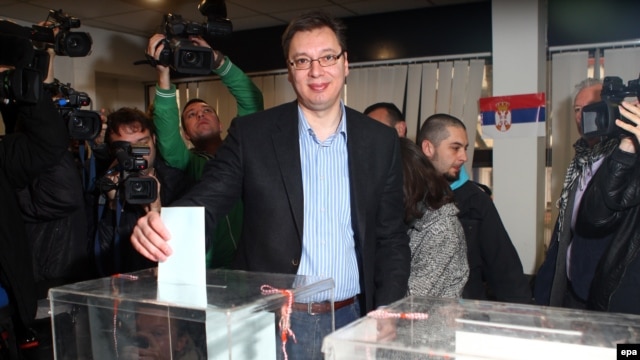 Aleksandar Vučić na izborima u martu 2014.
