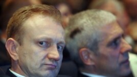 Novoizabrani predsednik DS Dragan Đilas i sada počasni predsednik stranke Boris Tadić