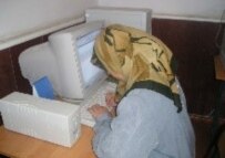 A Tajik girl wearing a hijab (RFE/RL)