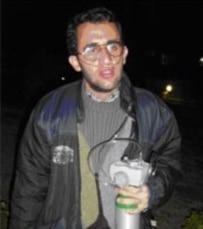 Omran Gangdost was 2 when he lost seven family members in the gas attack on Sardasht. He constantly requires his own oxygen supply (Courtesy Photo)