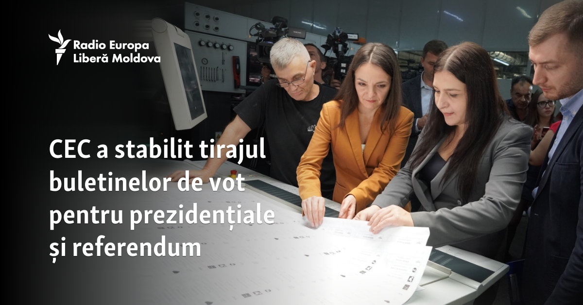 CEC a stabilit tirajul buletinelor de vot pentru prezidențiale și