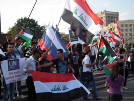 Hundreds of Palestinian emigrant attended the rally in Kharkiv on September 23.