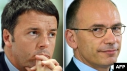 Matteo Renzi (left) is replacing Enrico Letta as Italian prime minister.