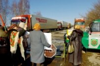 Protesters demonstrate against the new customs rules on the Ukraine-Moldova border, March 9 (ITAR-TASS)