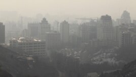 The polluted skyline of the capital, Tehran
