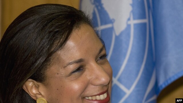 U.S. Ambassador Susan Rice at UN headquarters on January 26