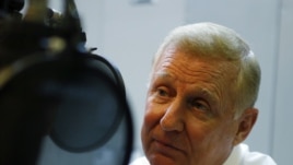 Czech Republic – U.S. Republican Congressman Dan Burton during an interview with at RFE/RL headquarters in Prague, 20May2011