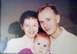 Stana and Samir Cisic with their daughter, Irina, in Sarajevo