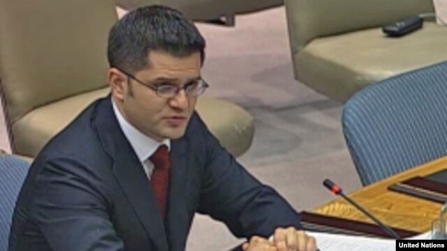 Vuk Jeremić na jednoj od sednica Saveta bezbednosti UN