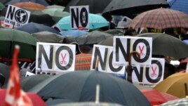 Jedan od protesta u Španiji protiv mjera štednje