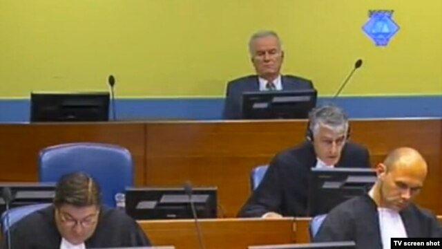 Ratko Mladić u sudnici Haškog tribunala, 9. srpanj 2012.