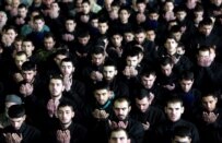 Worshipers at Friday prayers at Tehran University in February (epa)