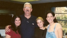 Former FBI agent Robert Levinson, pictured with his family