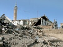 Results of an Israeli air strike on village of Brital near Baalbek, near Lebanese-Syrian border, on August 8 (epa)